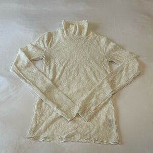 Wilfred Cream Lace Long Sleeve Top